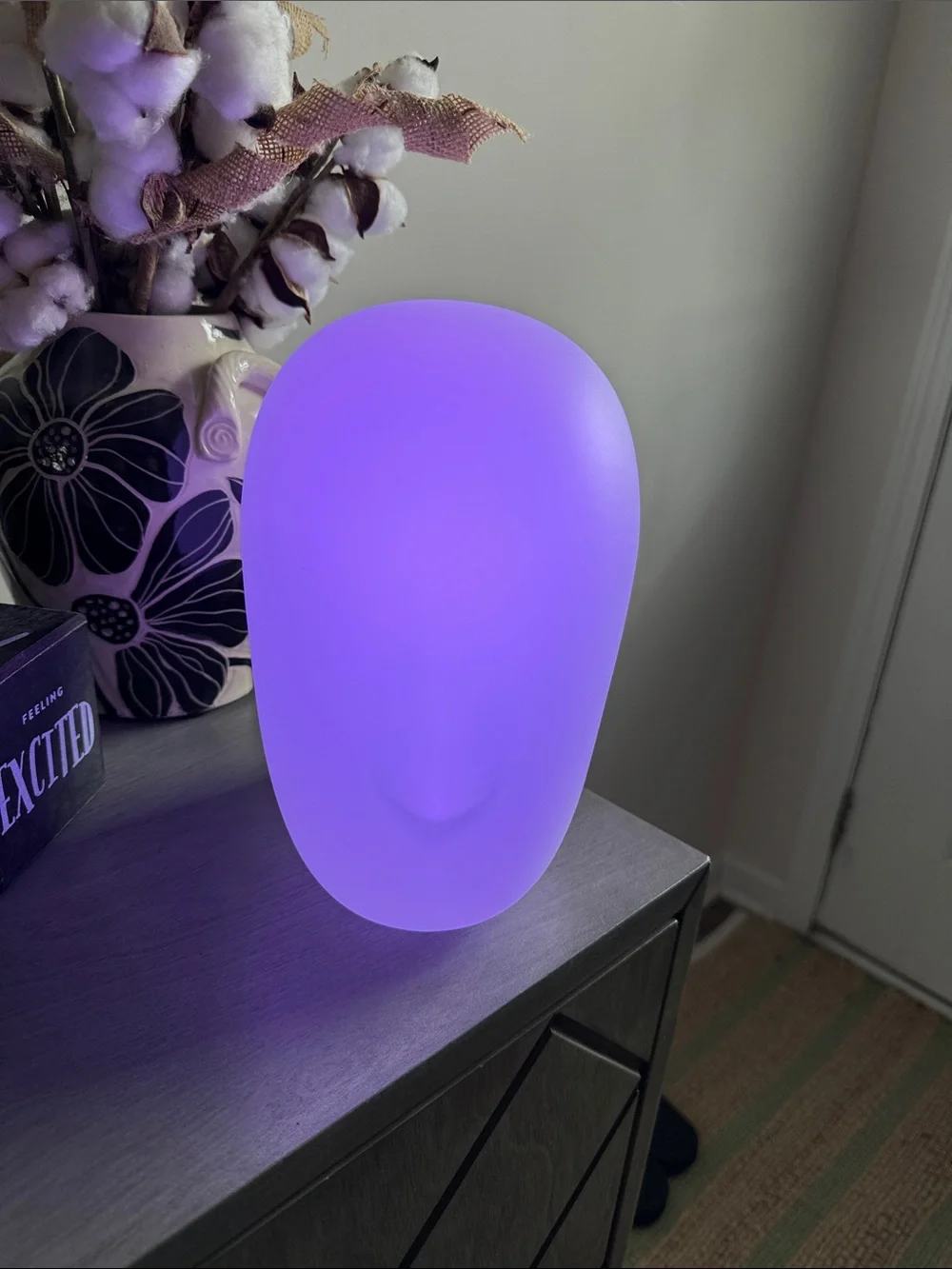 IKEA Purple Frosted LED Lantern